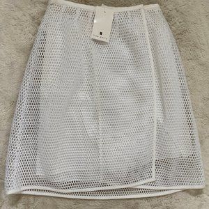 Lisa Perry White Mesh Skirt